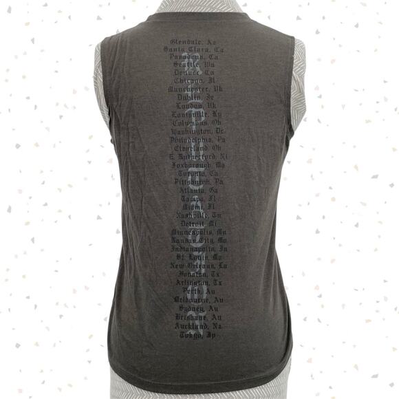 Taylor Swift Snake Reputation Tour Cities Tank Muscle Tee Sleeveless Top Gray S - Picture 2 of 6